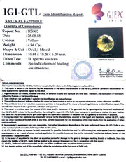 4.94/CT Yellow Sapphire with Govt Lab Certificate